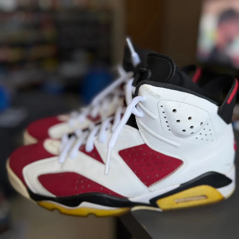 Jordan Air Jordan 6 Retro Carmine Mens 9.5 White Red CT8529-106 2021 Basketball
